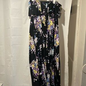 Floral Off-Shoulder Maxi Dress
